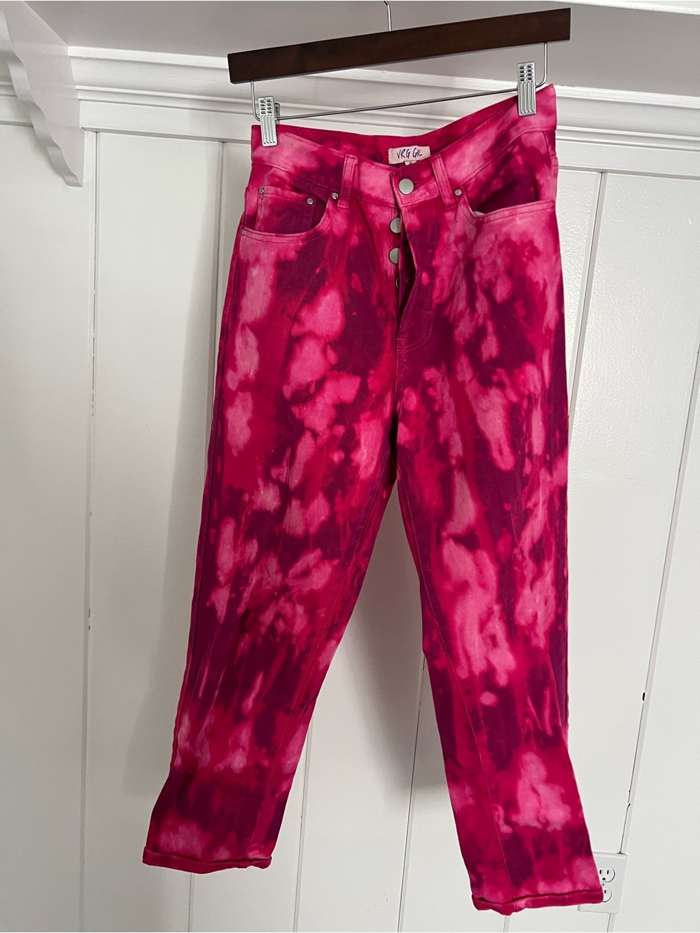 Tie-Dye Pink Jeans Vrg Grl